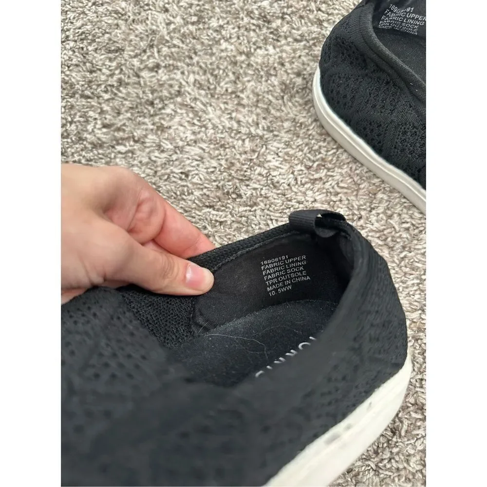 Torrid Stretch Knit Slip-On Sneaker Black Women’s 10.5WW Stretch Textured Flats